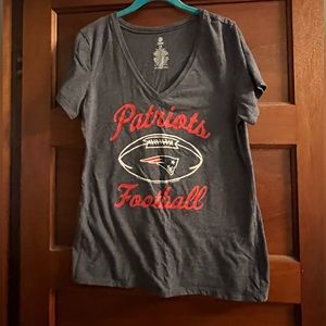 New England Patriots v neck shirt. Size large